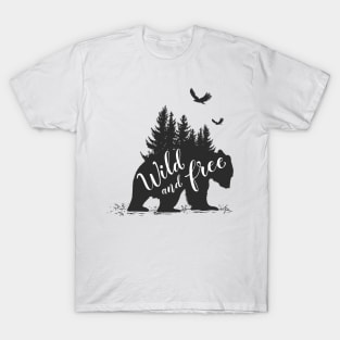 Wild And Free - Camping Outdoors T-Shirt